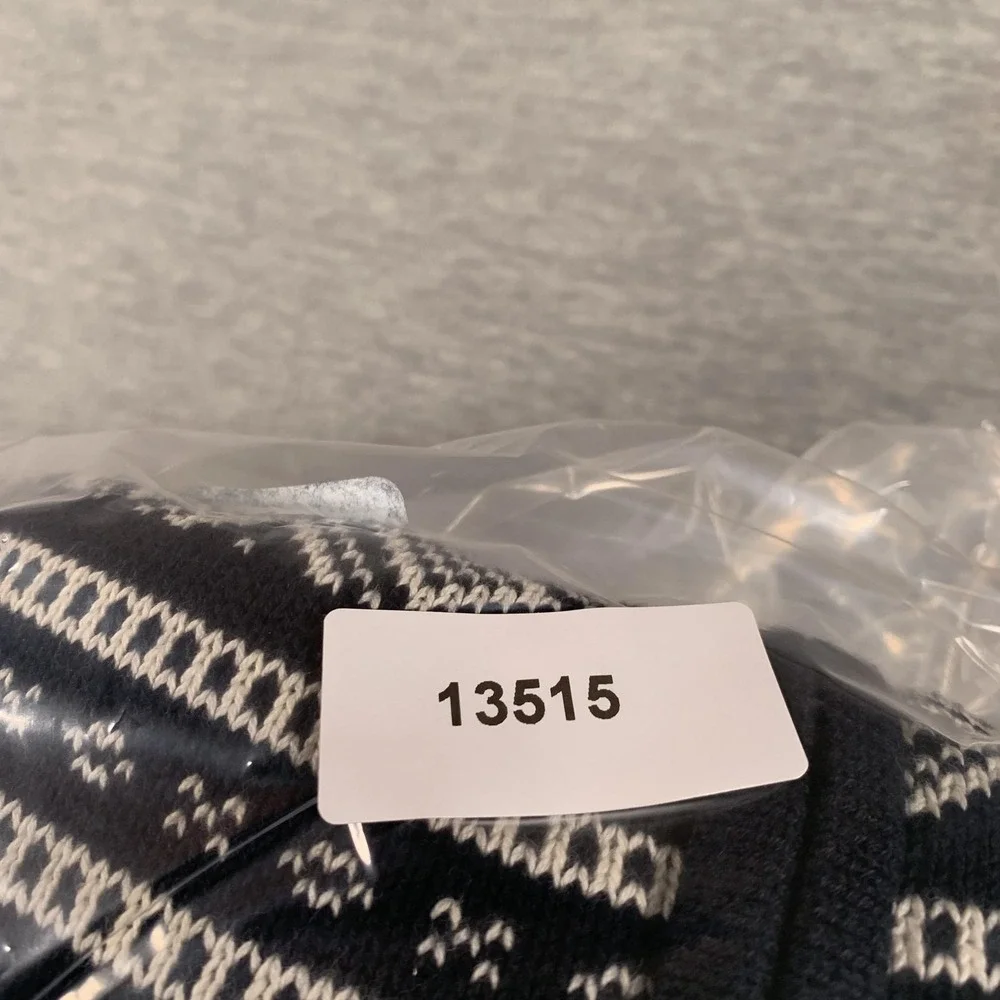 Weatherproof Vintage Sweater Mens XL Navy‎ Fair Isle 1/4 Zip Mock Neck Pullover
